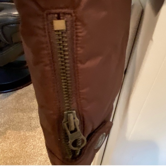 Abercrombie and Fitch Bomber Jacket with Faux Fur Hood - Picture 6 of 8